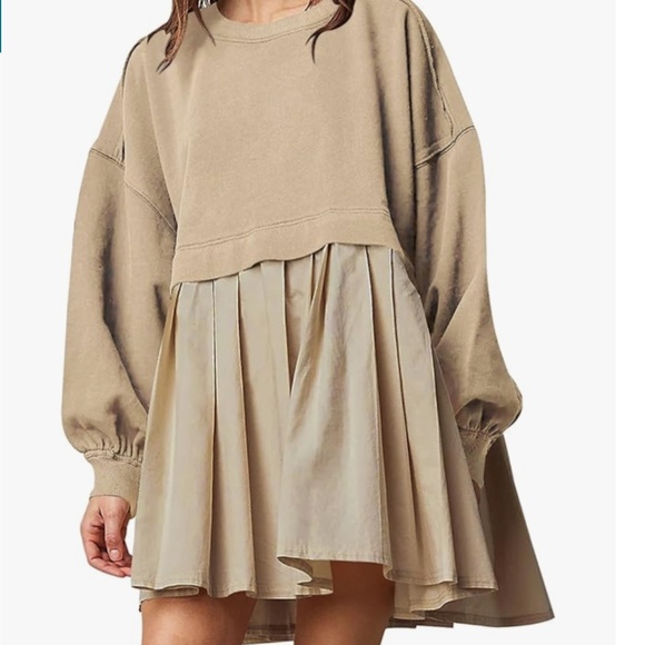 The Chloe Sweatshirt Dress in Spiced Latte in various - Picture 1 of 4
